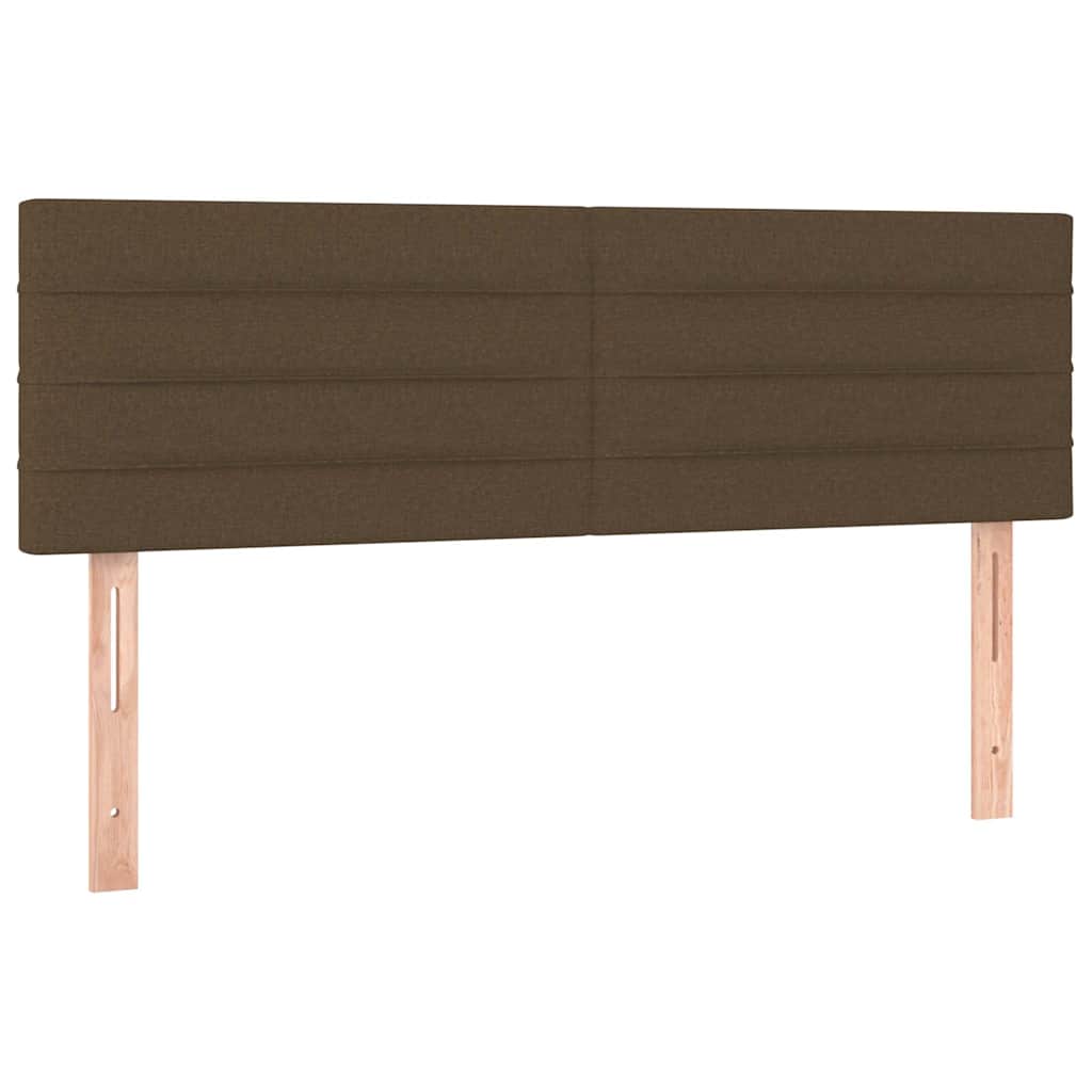 vidaXL Hoofdbord LED 144x5x78/88 cm stof donkerbruin bruin, foto 4