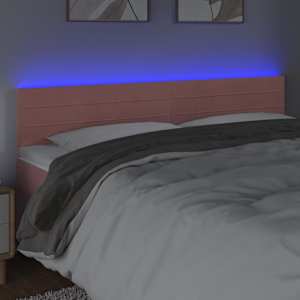 vidaXL S&auml;nggavel LED rosa 180x5x78/88 cm sammet