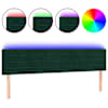 vidaXL LED-voodipeats, tumeroheline, 200x5x78/88 cm, samet
