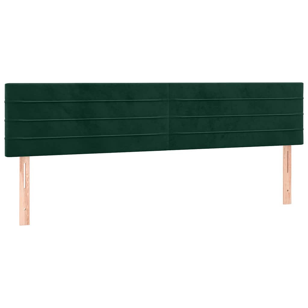 vidaXL Hoofdbord LED 200x5x78/88 cm fluweel donkergroen groen, foto 4