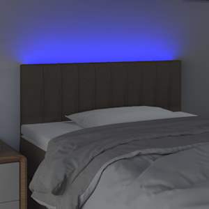 Čelo postele s LED taupe 80 x 5 x 78/88 cm textil - obrázek 3