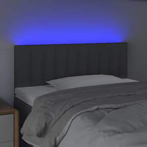 Čelo postele s LED tmavě šedé 90x5x78/88 cm textil - obrázek 3
