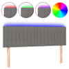 vidaXL LED-voodipeats, tumehall, 144x5x78/88 cm, kangas