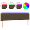 vidaXL LED-voodipeats, tumepruun, 160x5x78/88 cm, kangas