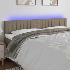 Čelo postele s LED taupe 180x5x78/88 cm textil - obrázek 1