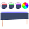 vidaXL LED-voodipeats, sinine, 200x5x78/88 cm, kangas