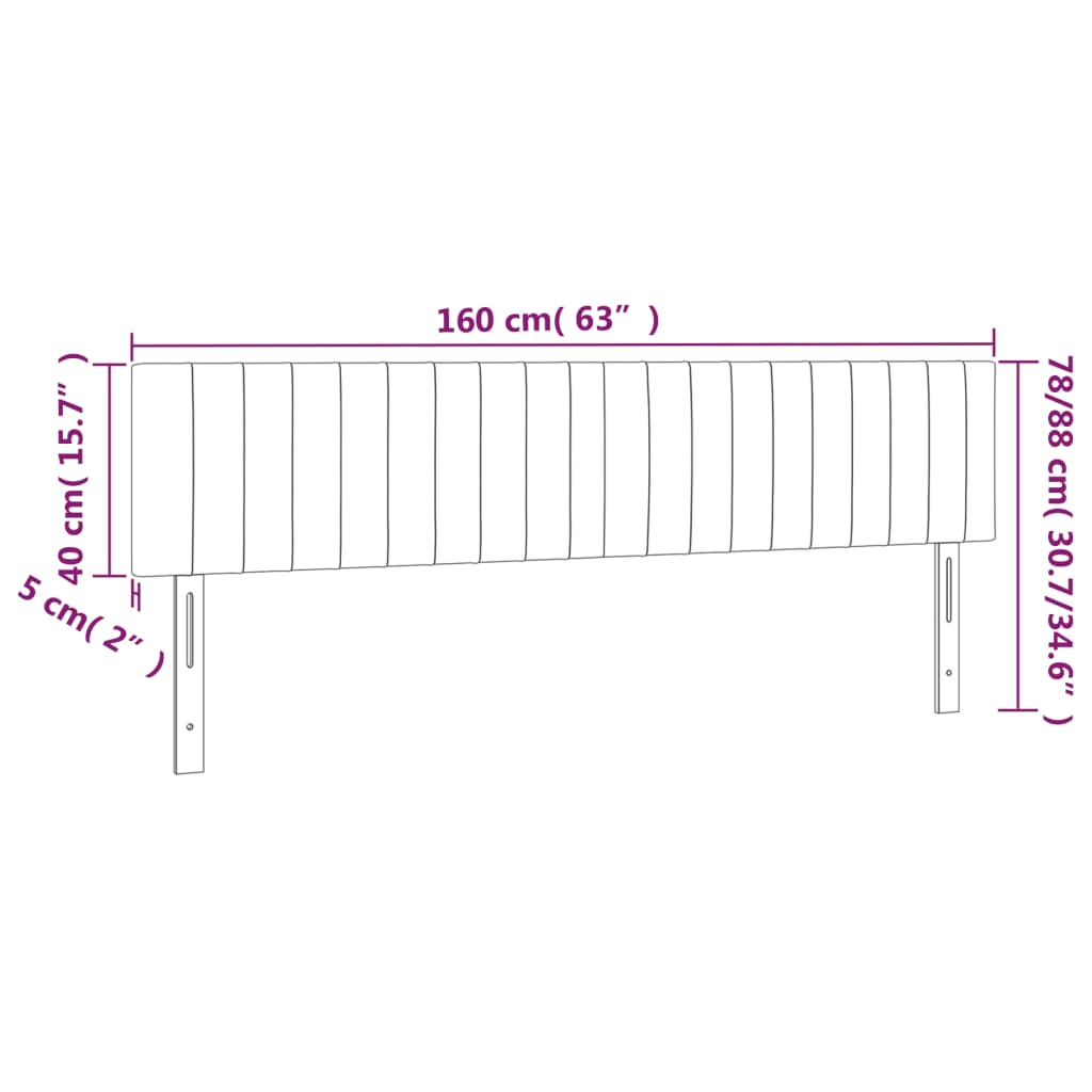 Zagłówek do łóżka z LED, ciemnozielony, 160x5x78/88 cm, aksamit