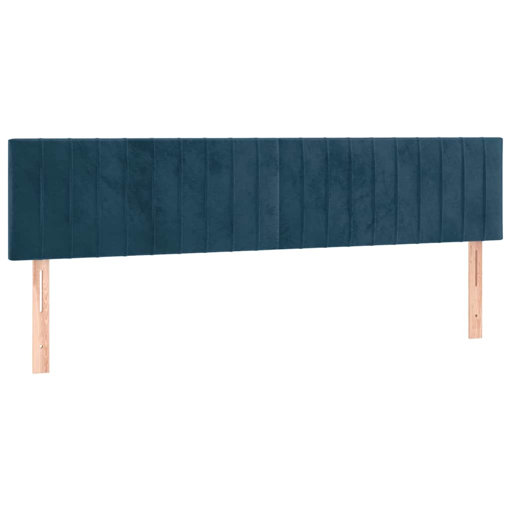 vidaXL Hoofdbord LED 180x5x78/88 cm fluweel donkerblauw blauw, foto 4