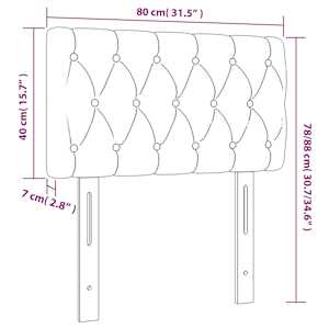 Čelo postele s LED světle šedé 80 x 7 x 78/88 cm textil - obrázek 6