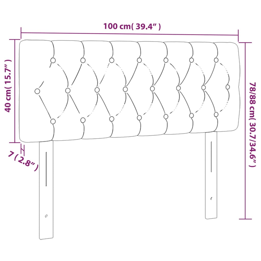 LED posteljno vzglavje temno sivo 100x7x78/88 cm blago