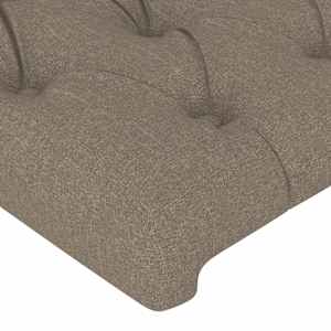 Čelo postele s LED taupe 160 x 7 x 78/88 cm textil - obrázek 5
