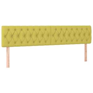 Čelo postele s LED zelené 200 x 7 x 78/88 cm textil - obrázek 4