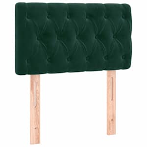 Čelo postele s LED tmavě zelené 80 x 7 x 78/88 cm samet - obrázek 4