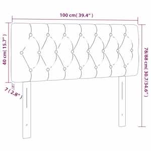 Čelo postele s LED tmavě zelené 100 x 7 x 78/88 cm samet - obrázek 7