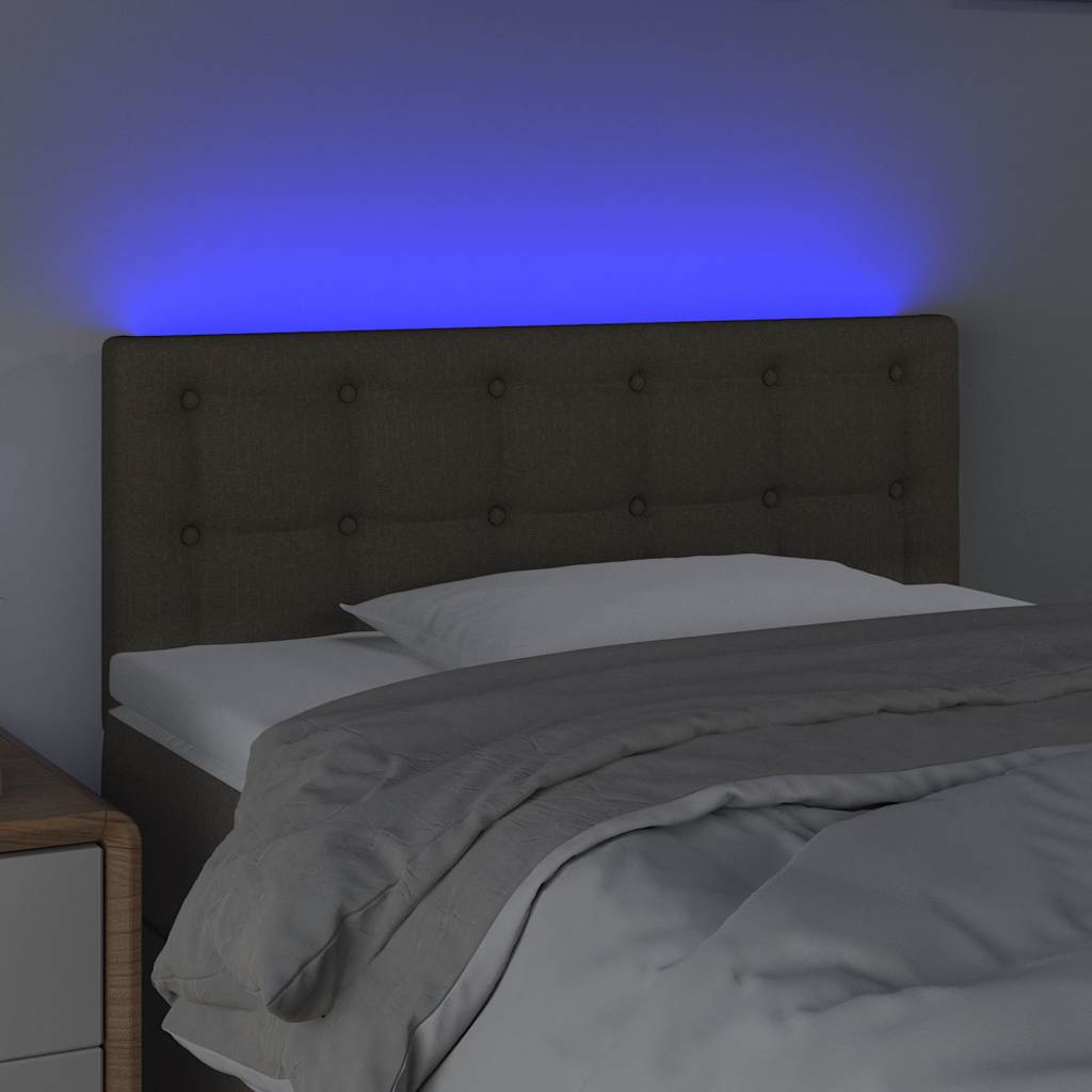 vidaXL Hoofdbord LED 100x5x78/88 cm stof taupe, foto 2