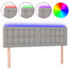 vidaXL LED-voodipeats, helehall, 144x5x78/88 cm, kangas