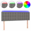 vidaXL LED-voodipeats, tumehall, 144x5x78/88 cm, kangas