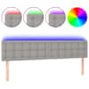 vidaXL LED-voodipeats, helehall, 180x5x78/88 cm, kangas