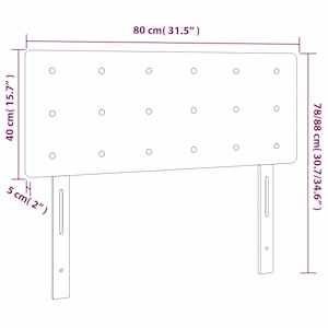 Čelo postele s LED tmavě zelené 80 x 5 x 78/88 cm samet - obrázek 7