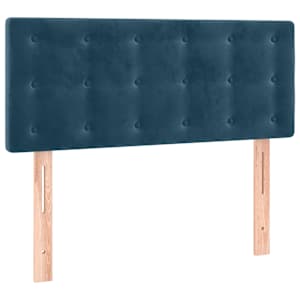 Čelo postele s LED tmavě modré 80 x 5 x 78/88 cm samet - obrázek 4