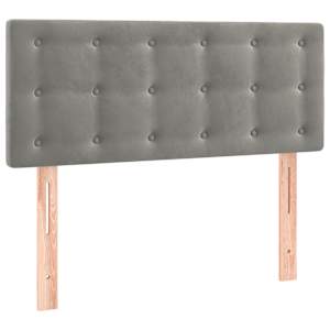 Čelo postele s LED světle šedé 90x5x78/88 cm samet - obrázek 4