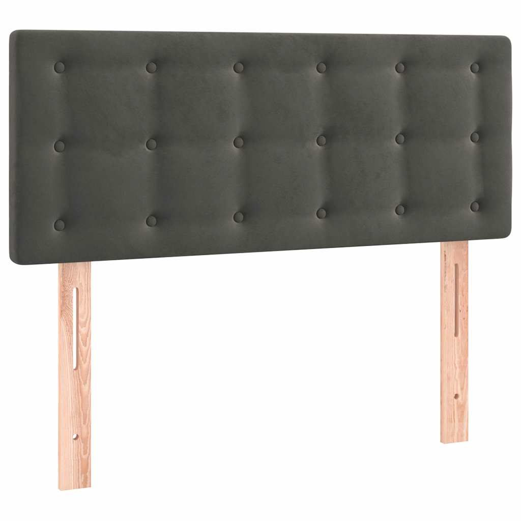 vidaXL Hoofdbord LED 90x5x78/88 cm fluweel donkergrijs grijs, foto 4