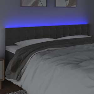 vidaXL S&auml;nggavel LED m&ouml;rkgr&aring; 180x5x78/88 cm sammet
