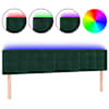 vidaXL LED-voodipeats, tumeroheline, 180x5x78/88 cm, samet