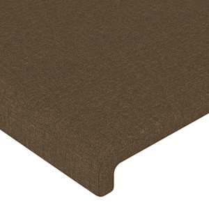 Čelo postele s LED tmavě hnědé 100x5x118/128 cm textil - obrázek 5