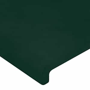 Čelo postele s LED tmavě zelená 80x5x118/128 cm samet - obrázek 5