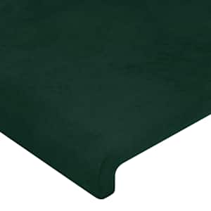 Čelo postele s LED tmavě zelená 90x5x118/128 cm samet - obrázek 5