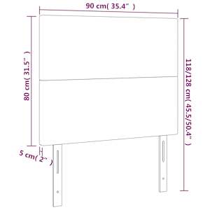 Čelo postele s LED tmavě zelená 90x5x118/128 cm samet - obrázek 7