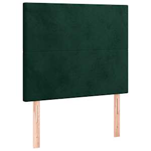 Čelo postele s LED tmavě zelená 100x5x118/128 cm samet - obrázek 4