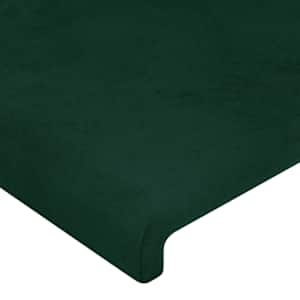 Čelo postele s LED tmavě zelená 144x5x118/128 cm samet - obrázek 5