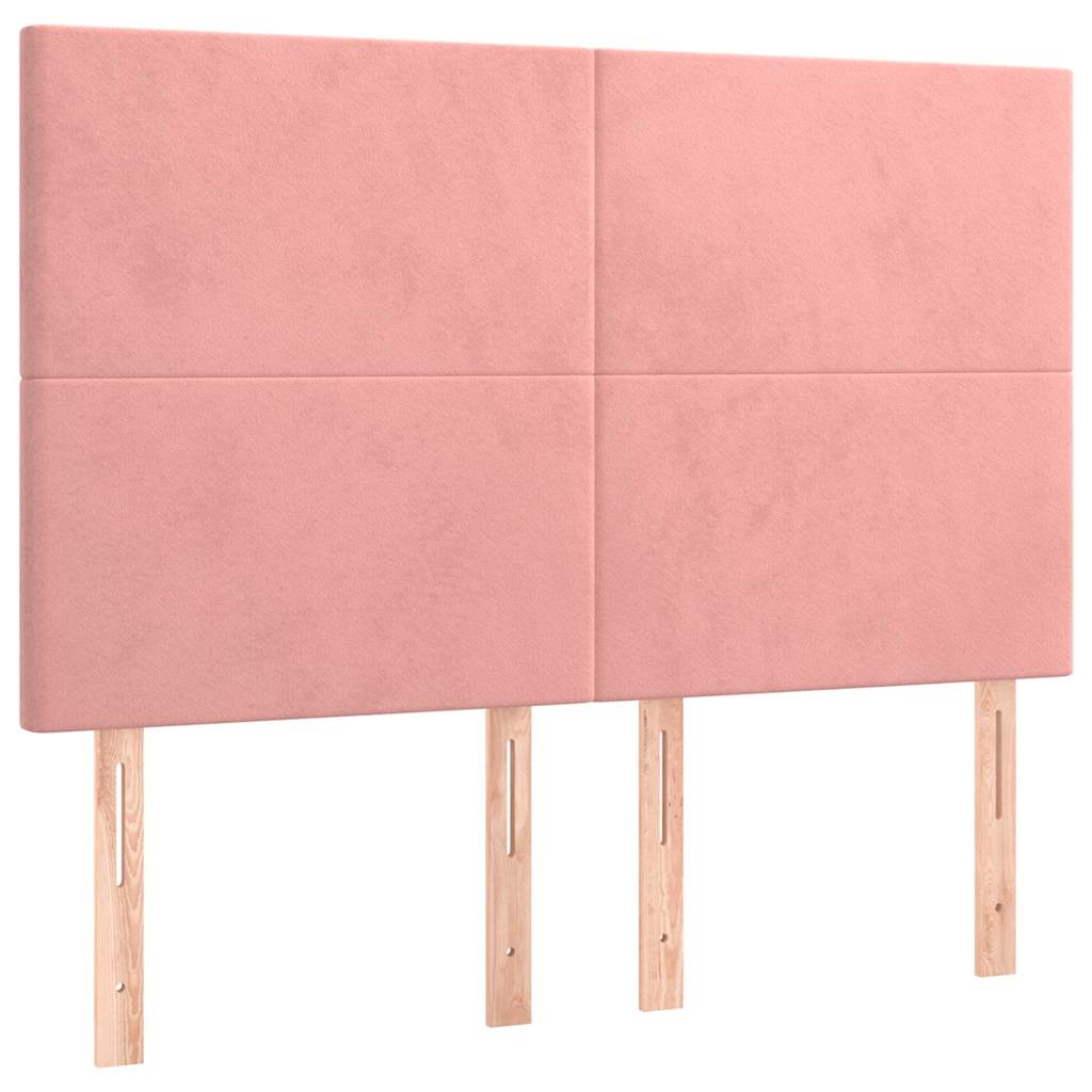 vidaXL Hoofdbord LED 144x5x118/128 cm fluweel zwart, foto 4