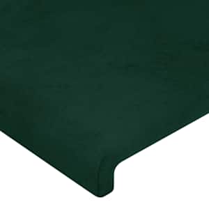 Čelo postele s LED tmavě zelená 180x5x118/128 cm samet - obrázek 5