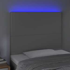 Čelo postele s LED šedé 90x5x118/128 cm umělá kůže - obrázek 3
