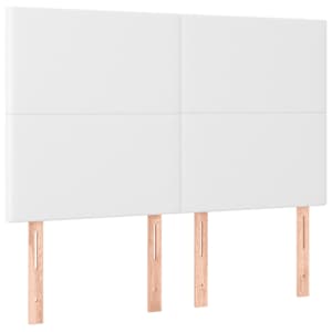 Čelo postele s LED bílé 144x5x118/128 cm umělá kůže - obrázek 4