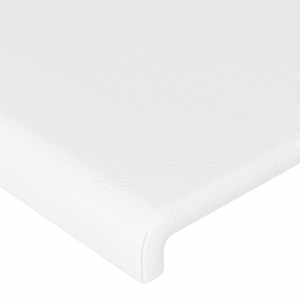 Čelo postele s LED bílé 144x5x118/128 cm umělá kůže - obrázek 5