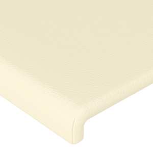 Čelo postele s LED krémové 180x5x118/128 cm umělá kůže - obrázek 5