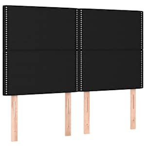 Čelo postele s LED černé 144x5x118/128 cm textil - obrázek 4