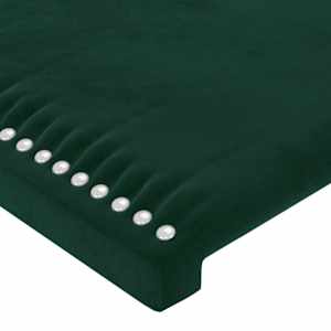 Čelo postele s LED tmavě zelená 90x5x118/128 cm samet - obrázek 5