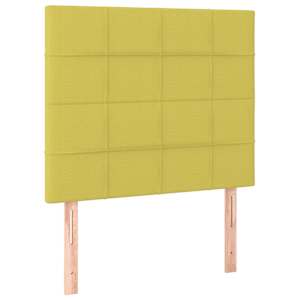 Čelo postele s LED zelené 80x5x118/128 cm textil - obrázek 4