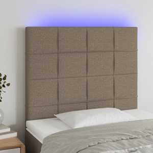 Čelo postele s LED taupe 90x5x118/128 cm textil - obrázek 1