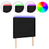 vidaXL LED-voodipeats, must, 100x5x118/128 cm, kangas
