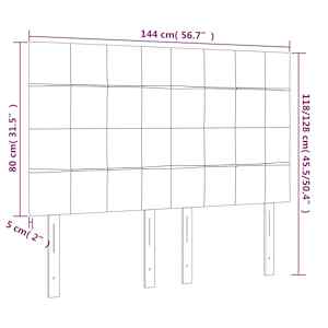 Čelo postele s LED tmavě zelená 144x5x118/128 cm samet - obrázek 7