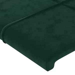 Čelo postele s LED tmavě zelená 160x5x118/128 cm samet - obrázek 5