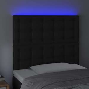 Čelo postele s LED černé 90x5x118/128 cm umělá kůže - obrázek 3