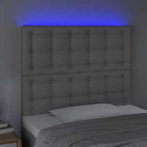 Čelo postele s LED šedé 90x5x118/128 cm umělá kůže - obrázek 3