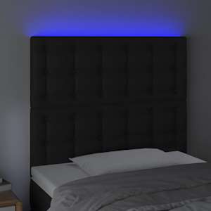 Čelo postele s LED černé 100x5x118/128 cm umělá kůže - obrázek 3
